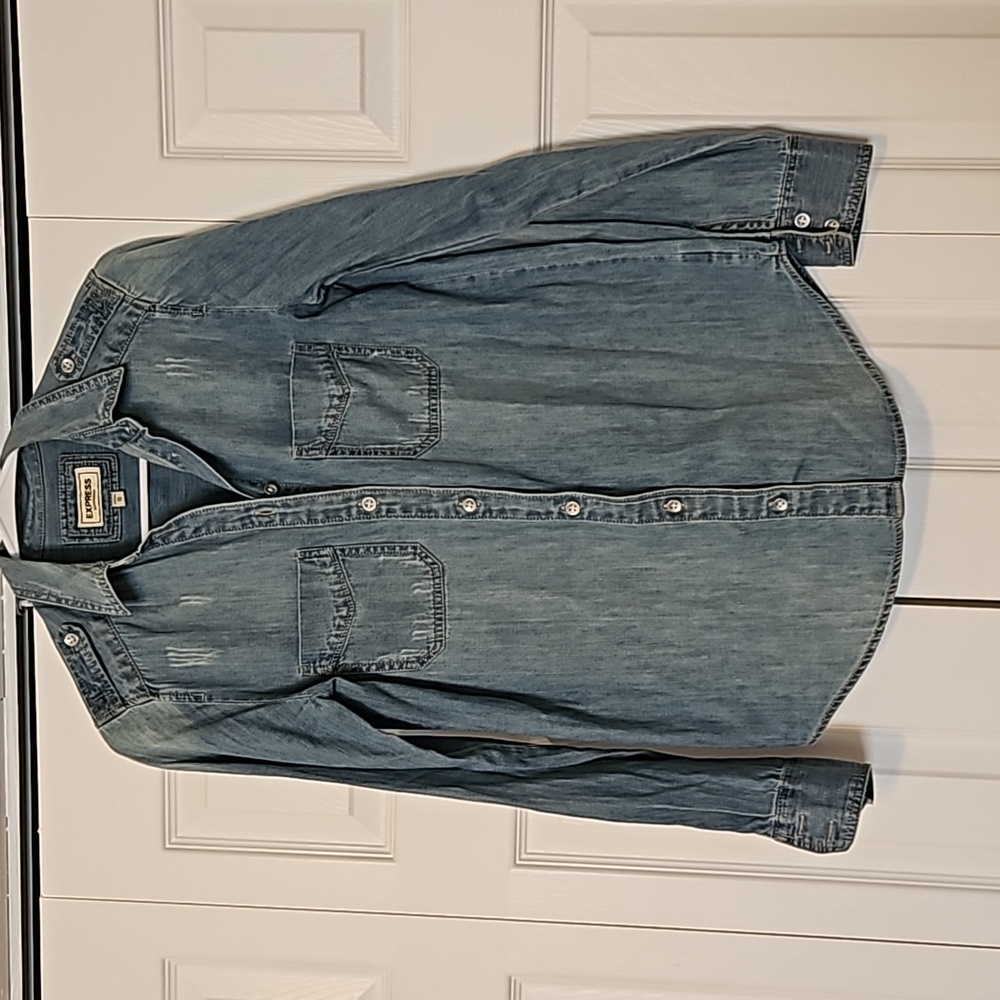 Express Denim Boyfriend Shirt